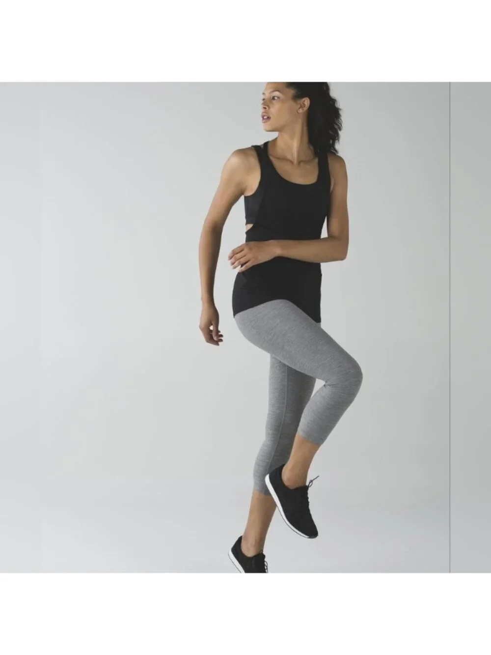 Lululemon Wunder Under Crop III Heathered Slate